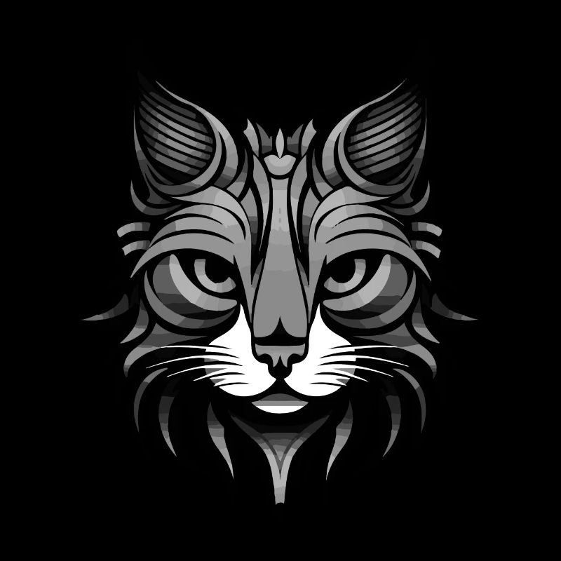 Tête de portrait de chat