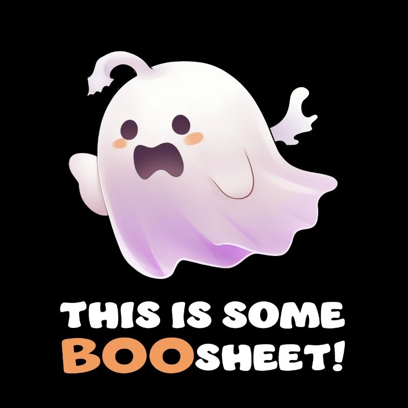 Lustiger Boo Sheet Spruch Süßer Halloween Geist