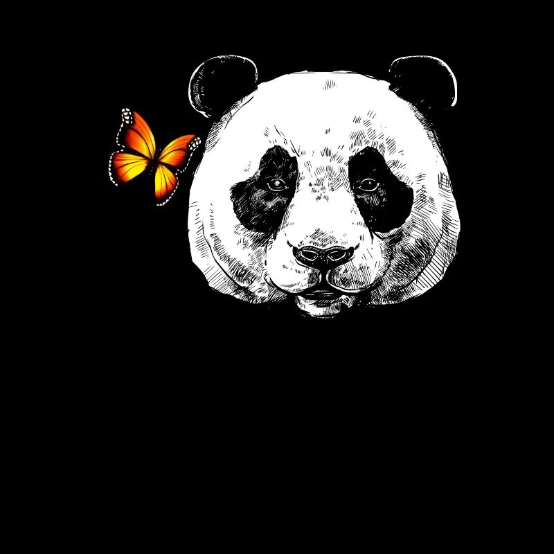 Panda avec papillon