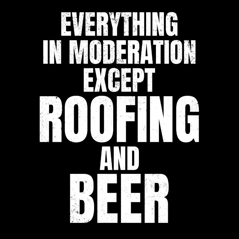 Everything In Moderation Except Roofing And Beer -
