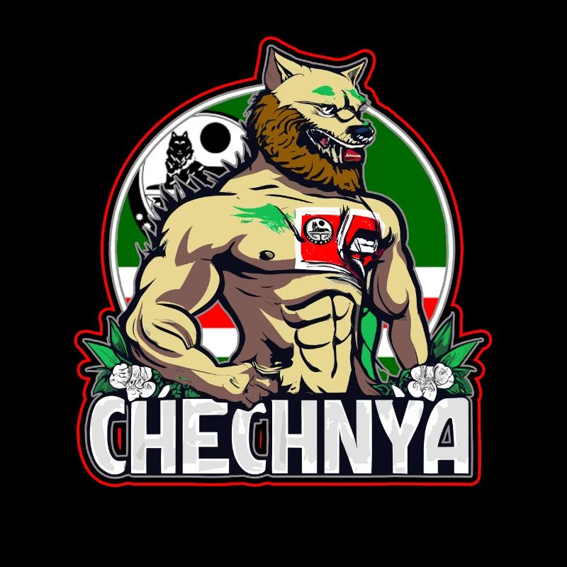 chechen borz, Chechnya Flag, chechen flag, chechen
