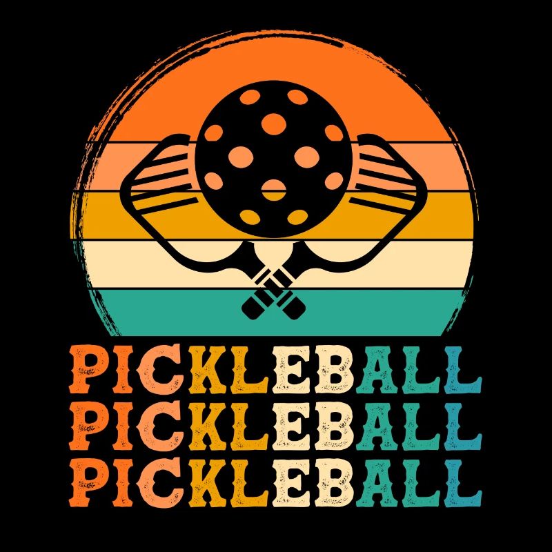 pickleball player retro design pickleball player G