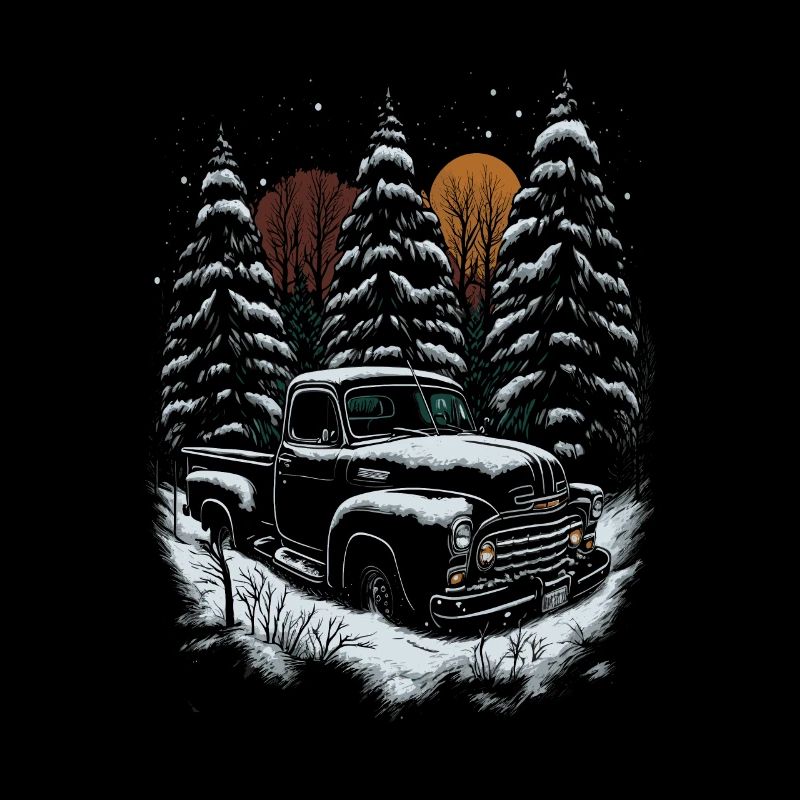 Nostalgische Weihnachtsstimmung: Oldtimer-Truck