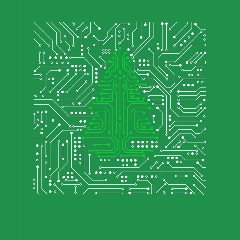 CPU Motherboard Circuit IT Christmas Tree