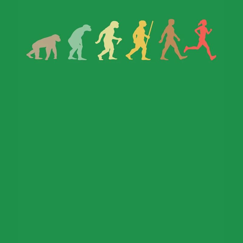 Lauf Retro Running Evolution Funny Runner Marathon