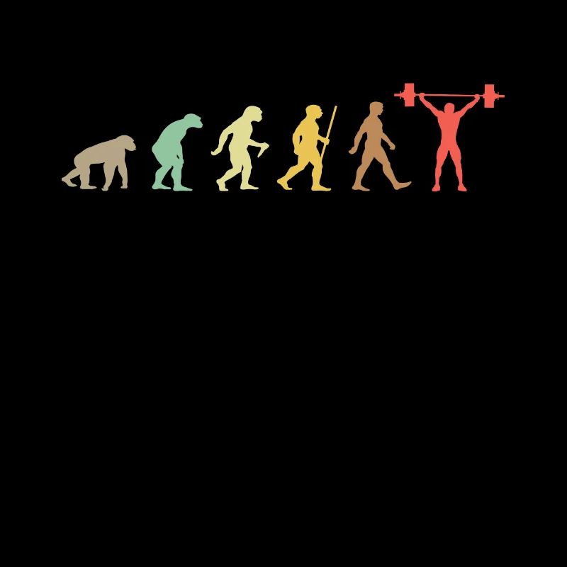 Weightlifting Retro Body Building Evolution fitnes