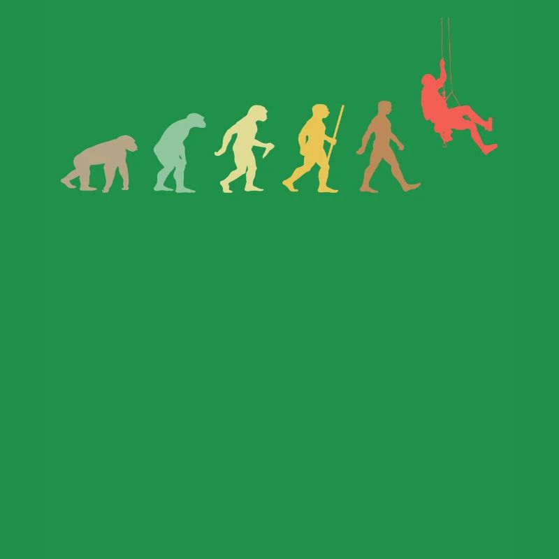 Climbing Retro Rock Climbing Evolution Climber