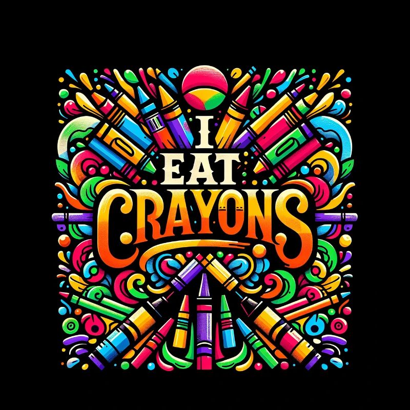 Je mange des crayons de couleur 23