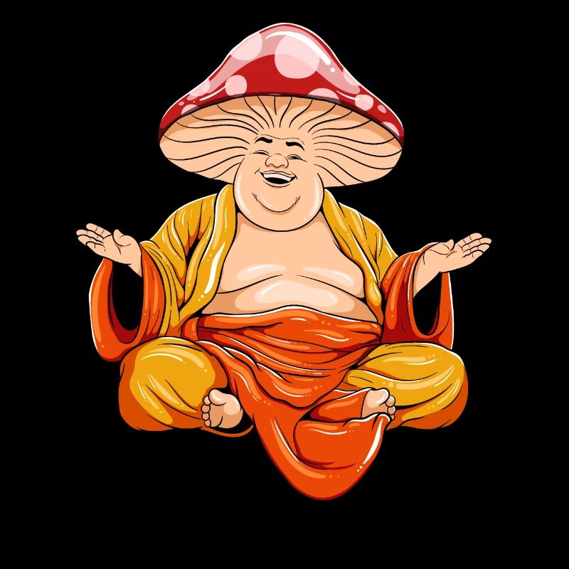 Champignons hippies champignons Tête de champignon psychédélique