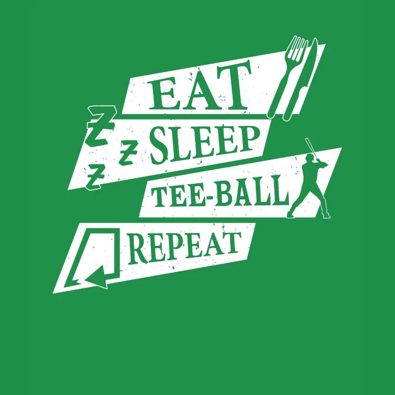 Eat Sleep Tee-ball Repeat - Teeball Player