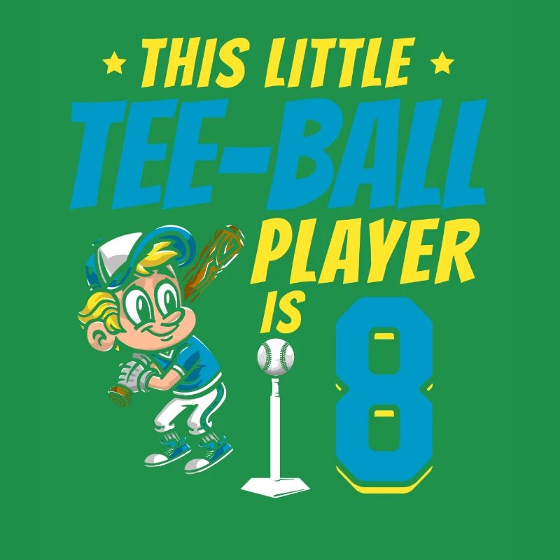Tee-ball player Party 8th Birthday Tee-ball player