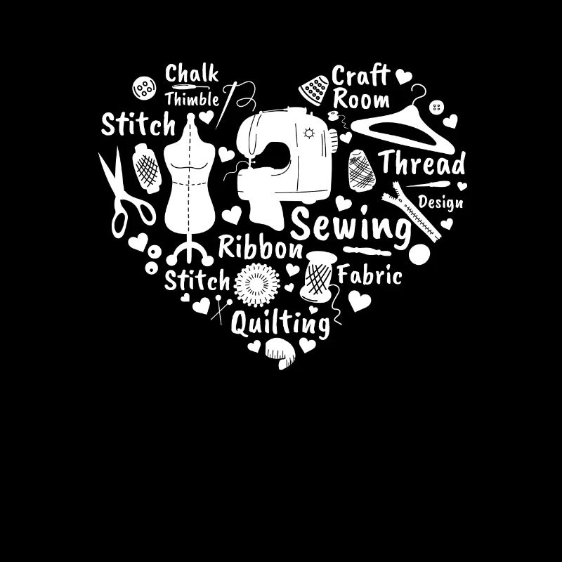Sewing Lover Sewing Machine Sewing Heart