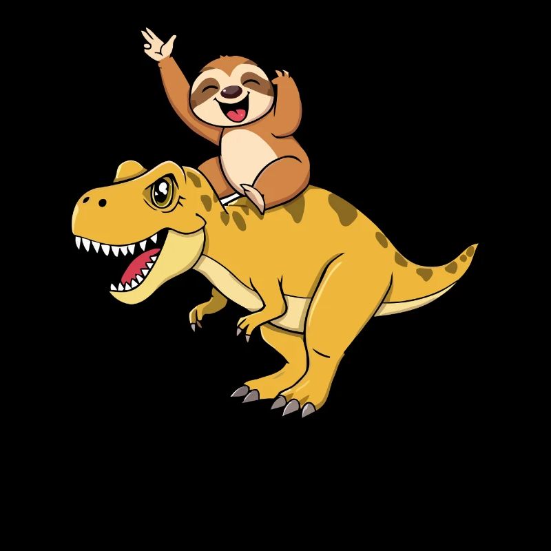 Funny Dino Cute Sloth Dinosaur