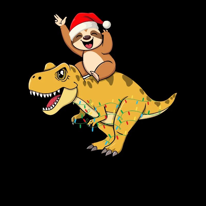 Christmas Funny Dino Cute Sloth Dinosaur