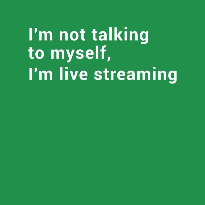 Je ne me parle pas à moi-même, je diffuse en direct...
