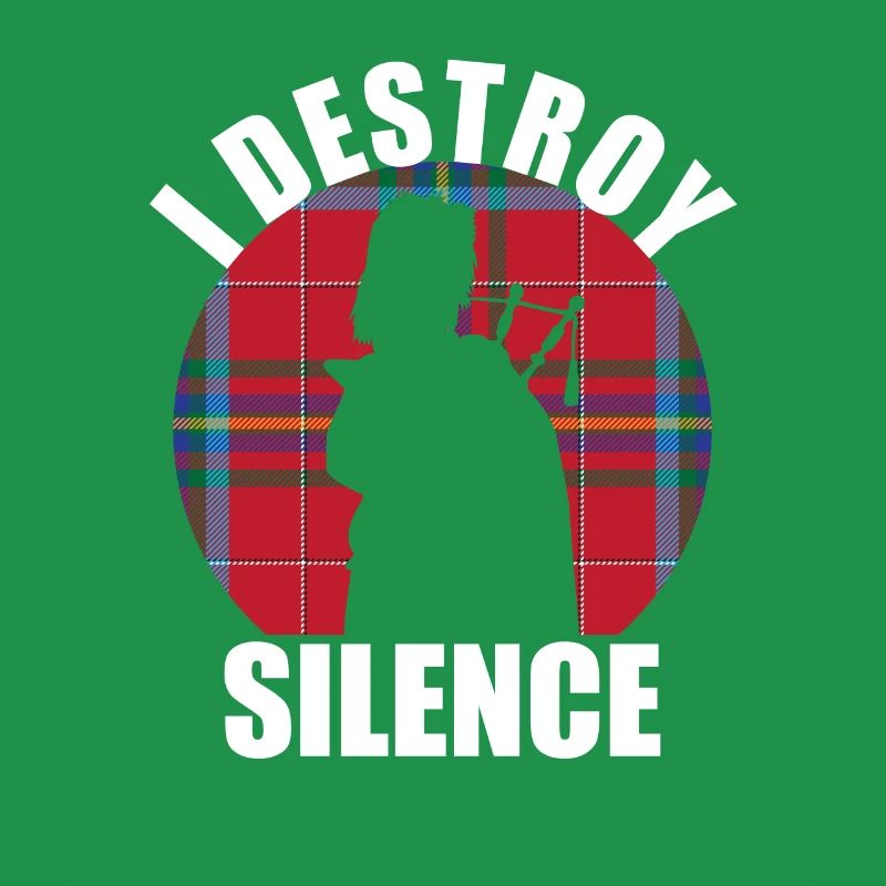 « I Destroy Silence » drôle de conception de cornemuse