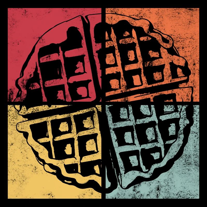 Retro Waffle Design Gourmet Hobby Chef