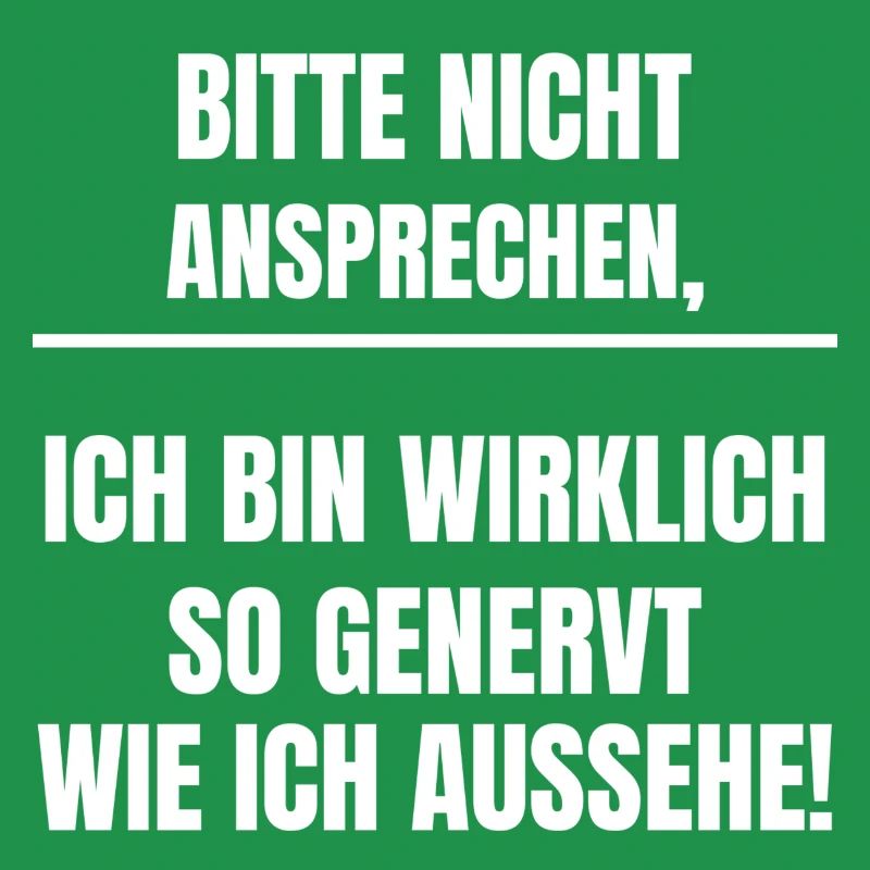 Bitte nicht ansprechen
