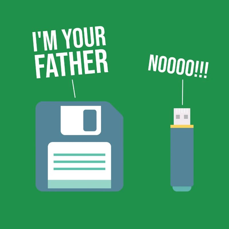 Funny 90's Floppy Disk Computer USB