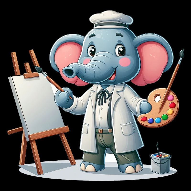 Artiste éléphant mignon
