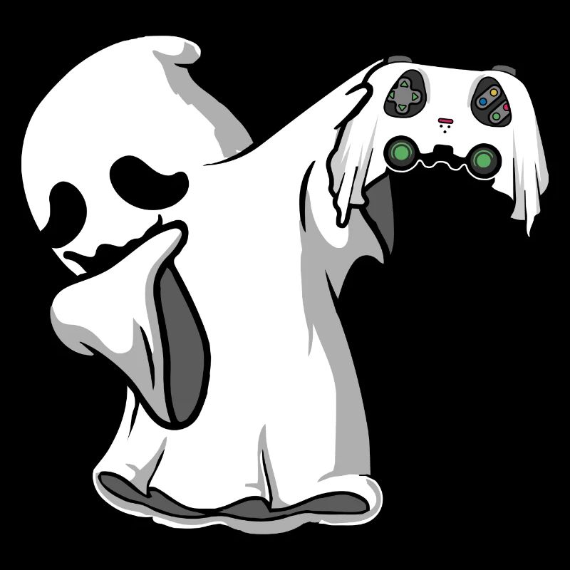 Halloween Dabbing Ghost Gamer