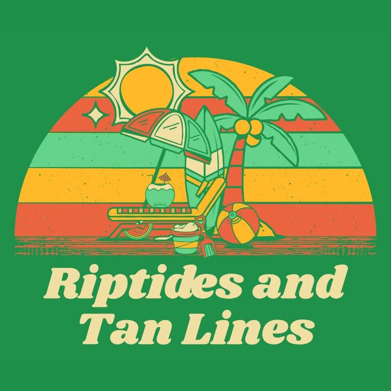Riptides and Tan Lines Beach Sunbathing Ocean