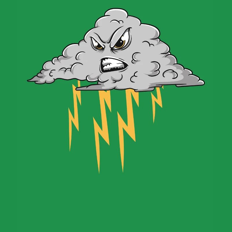 Angry Cloud Causing Lightning Thunderstorm Weather