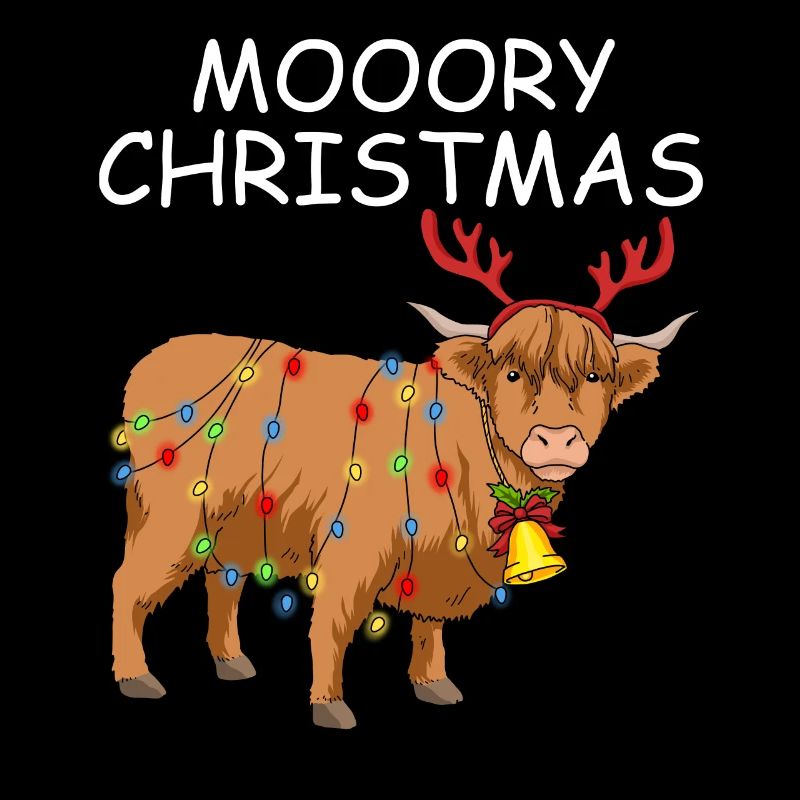 Weihnachten Highland Kuh Geschenk Weihnachtskuh