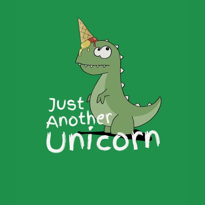 Just Another Unicorn Dinosaurier Einhorn mit Eis