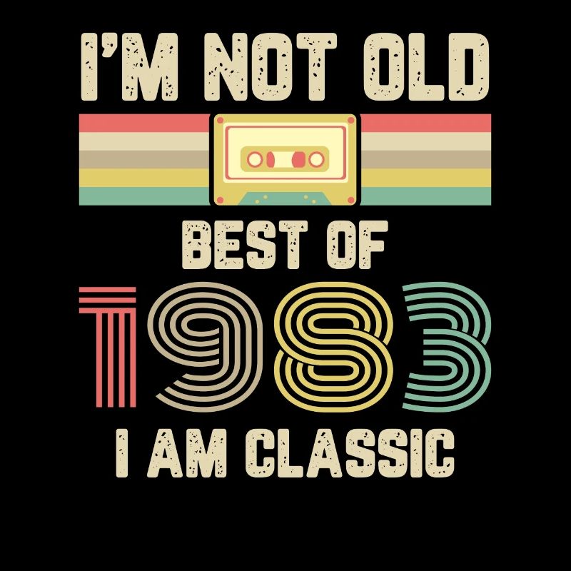 Vintage 1983 Geburtstag Retro Kassette Geschenk