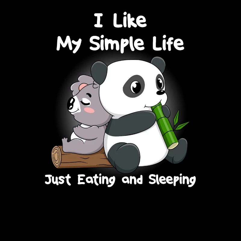 Koala Panda Essen Schlafen Relax Chillen Geschenk