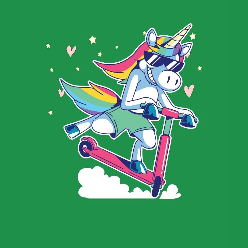 Tretroller Einhorn Roller Geschenk