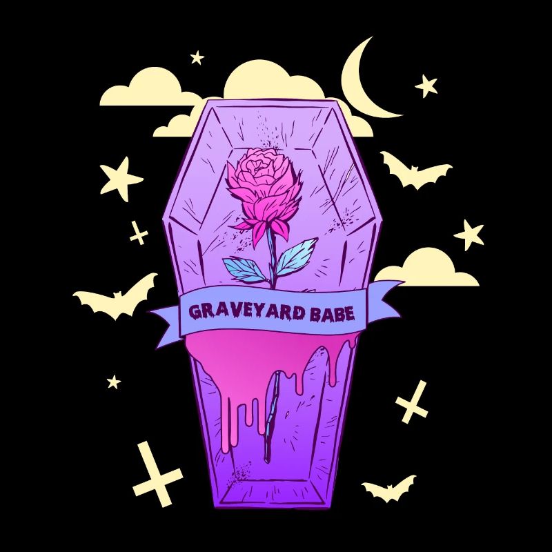 Graveyard Babe, Pastel Goth E-Girl Soft Goth