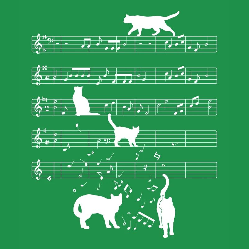 Katzen Musiker Musiknote Sprüche Musikinstrumente