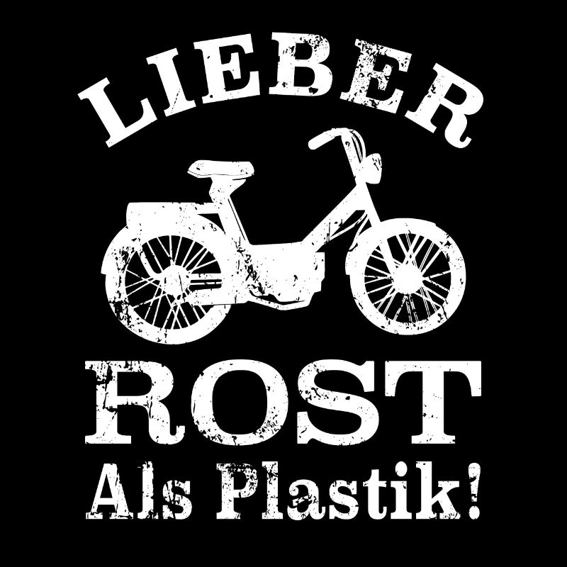 Mofa Fahrer Oldtimer Moped Lieber Rost als Plastik