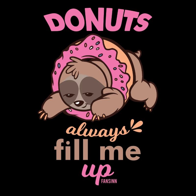 Faultier in einem leckeren Donut