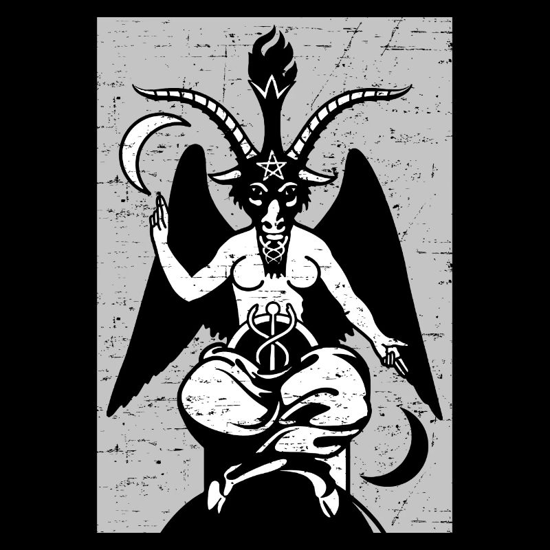Satan Vintage Satanic Occult Devil Baphomet Goat