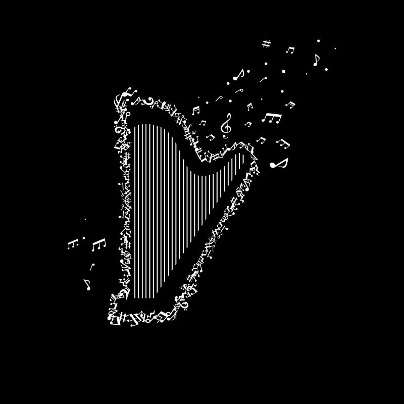Harpe Instrument Clé de partition Partitions Harpes