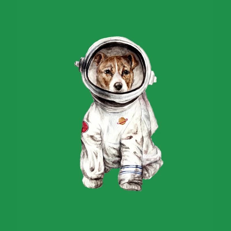 Chien en combinaison spatiale Spatiale Spatiale