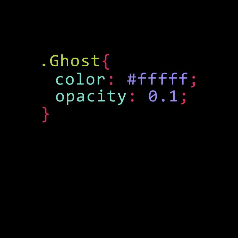 Geist im CSS Format Code für ein Gheis für