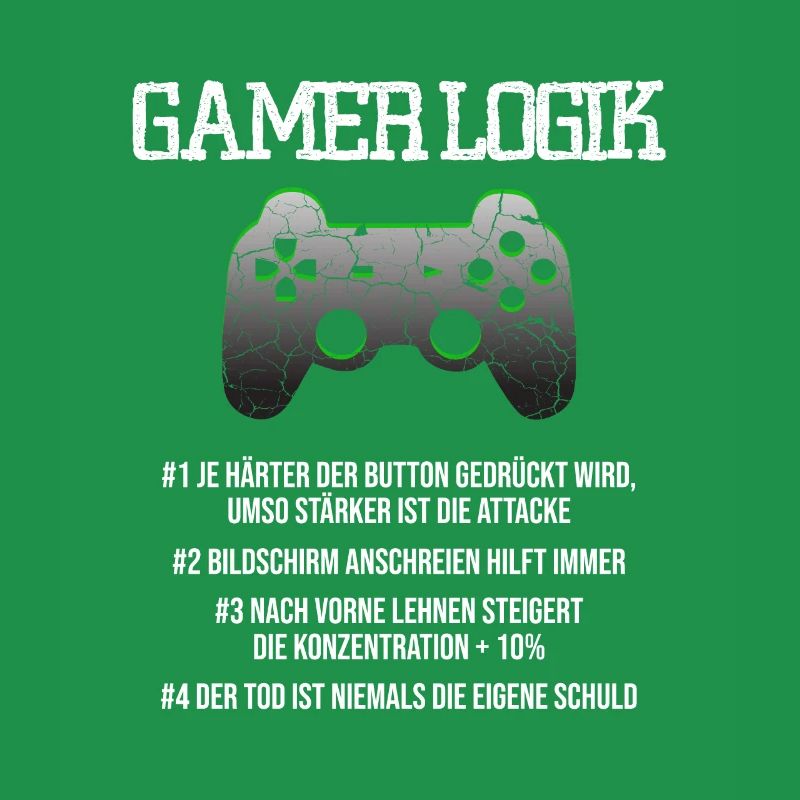 Gamer Logik Computer PC Controller Zocker Jungs