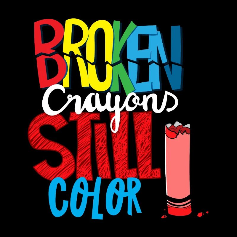 Crayons cassés Couleur fixe