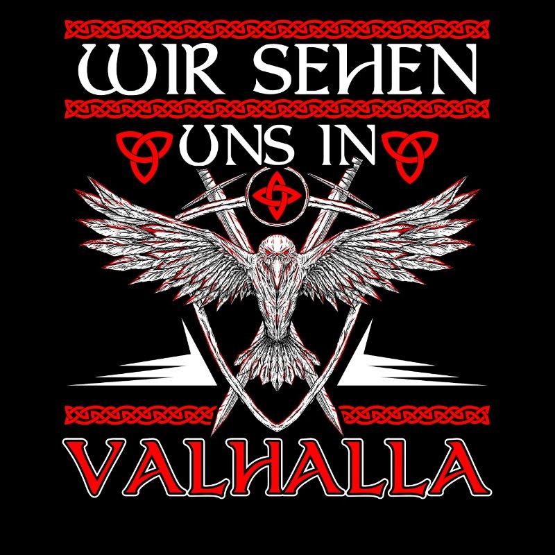 Wikinger wir sehen uns in Valhalla Rabe