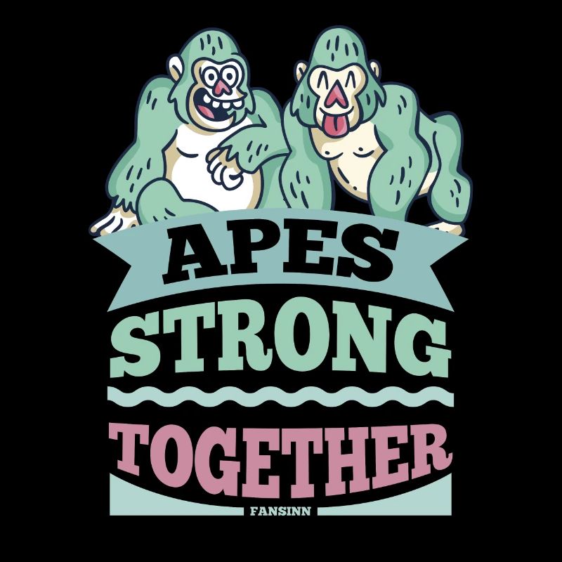 Singes forts ensemble