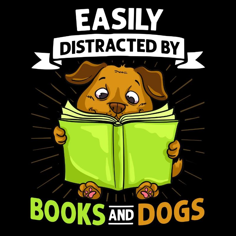 Book Dog Reading Bookworm Librarian Reader