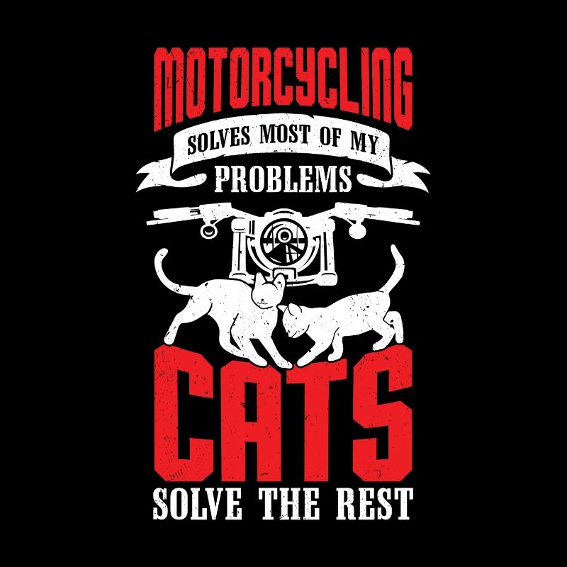 Motorcycle Cat Motorcyclist Gift