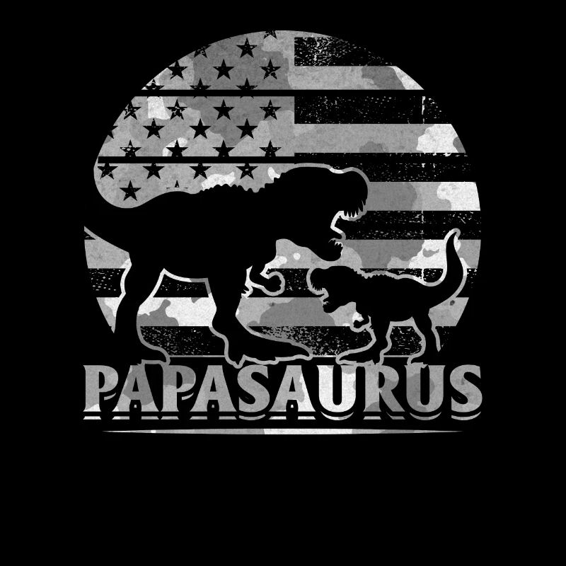 Papa Saurus Papa dinosaur with American