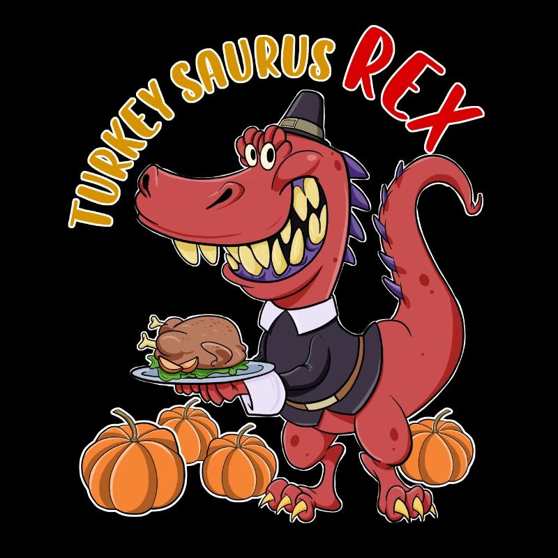 Turkey Saurus Rex I TRex Pilgrim Hat I Dinosaur