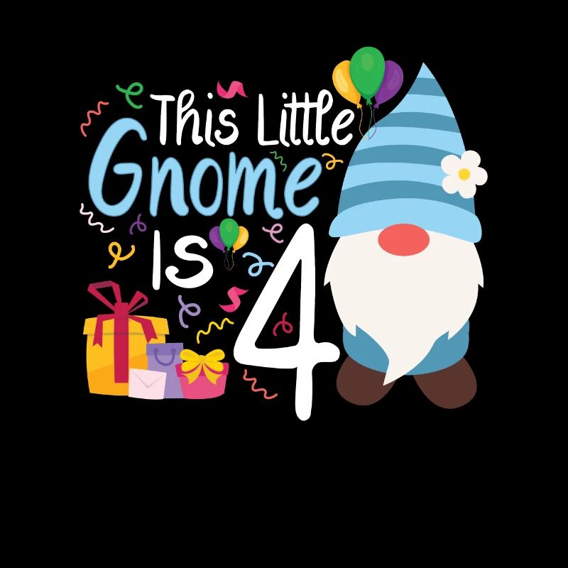 Ce petit gnome est un garçon d’anniversaire de 4 ans