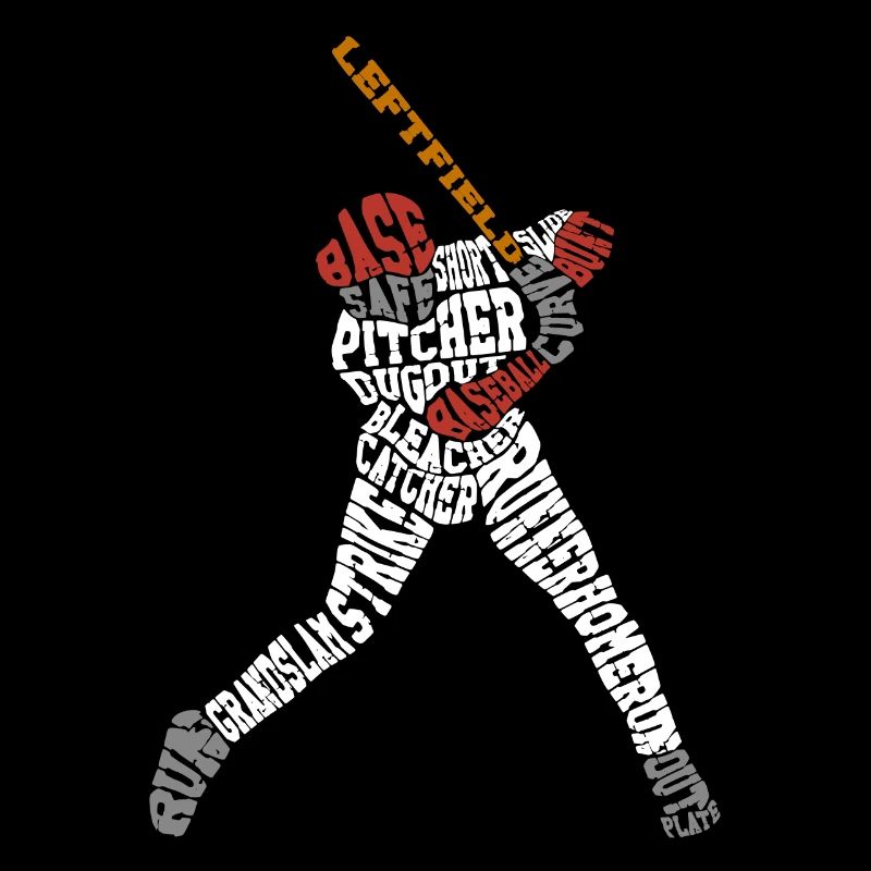 Batteur de nuages de mots de fan de baseball